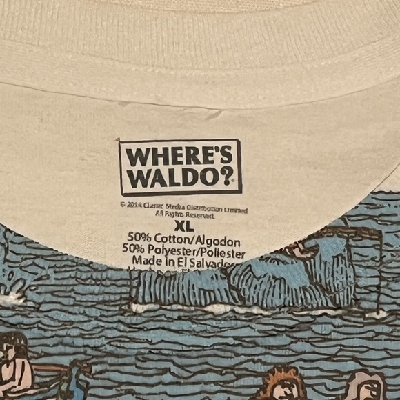 Rare Men’s XL Where’s Waldo? Full Graphic frontal tshirt - Picture 2 of 3